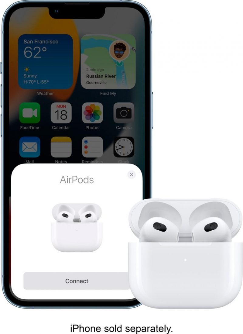 Apple - AirPods (3rd generation) with Lightning Charging Case - White - Image 6