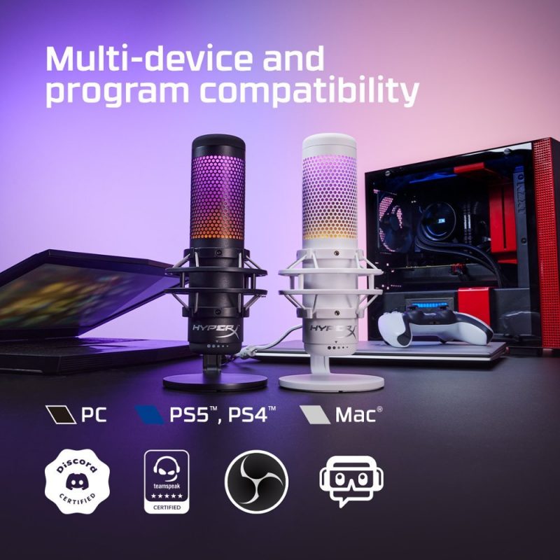HyperX - QuadCast S Wired Multi-Pattern USB Electret Condenser Microphone - Image 10