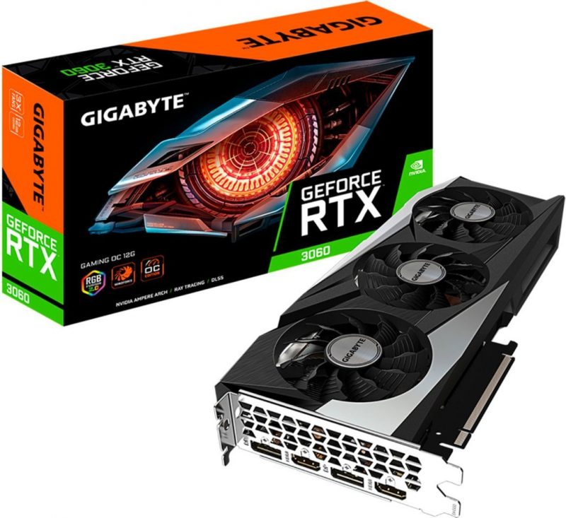 GIGABYTE - NVIDIA GeForce RTX 3060 12GB GDDR6 PCI Express 4.0 Graphics Card - Black - Image 2