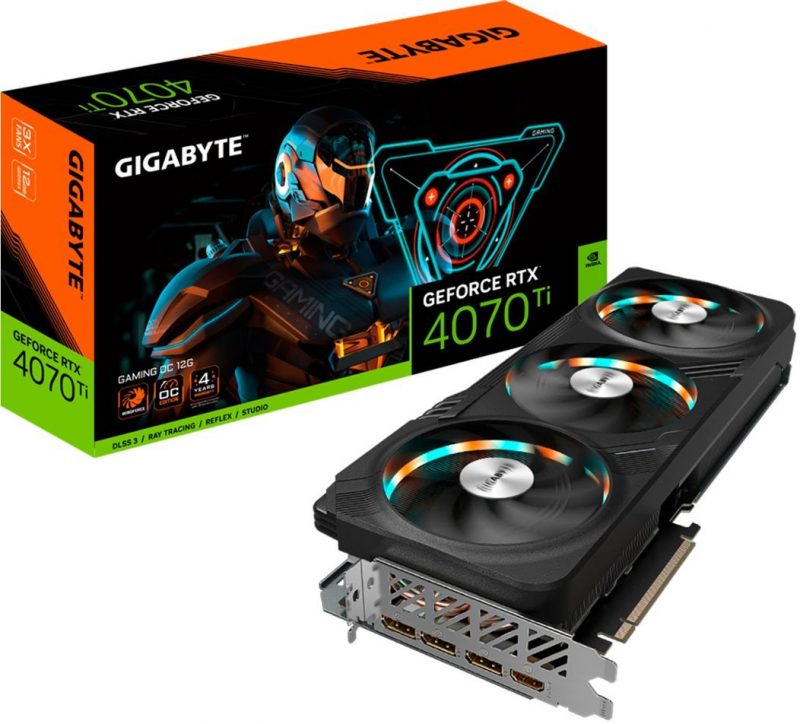 GIGABYTE - NVIDIA GeForce RTX 4070 Ti Gaming OC 12GB GDDR6X PCI Express 4.0 Graphics Card - Black - Image 2