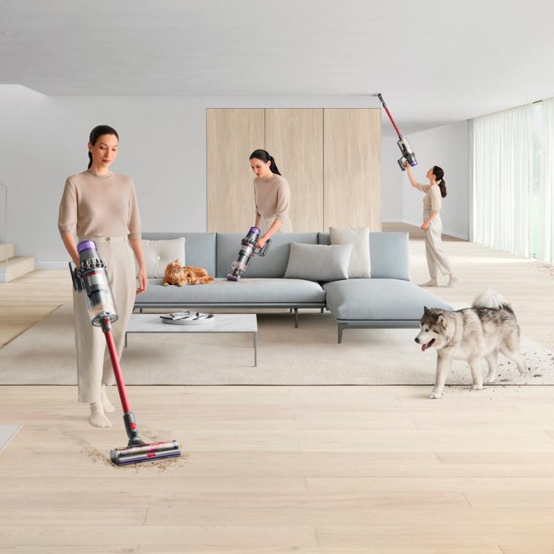 Dyson - Outsize Cordless Vacuum with 6 accessories - Nickel/Red - Image 2