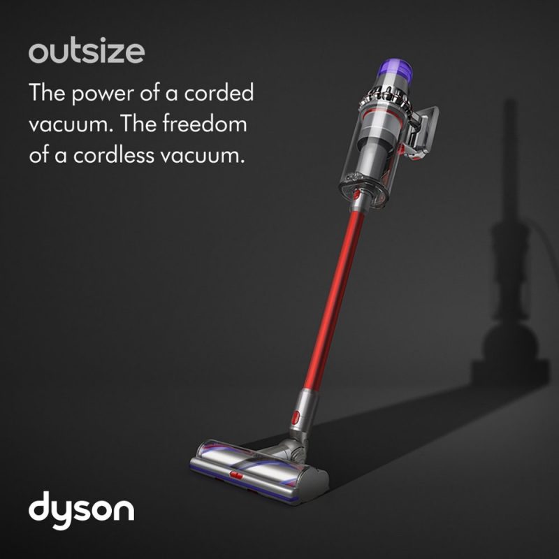 Dyson - Outsize Cordless Vacuum with 6 accessories - Nickel/Red - Image 10