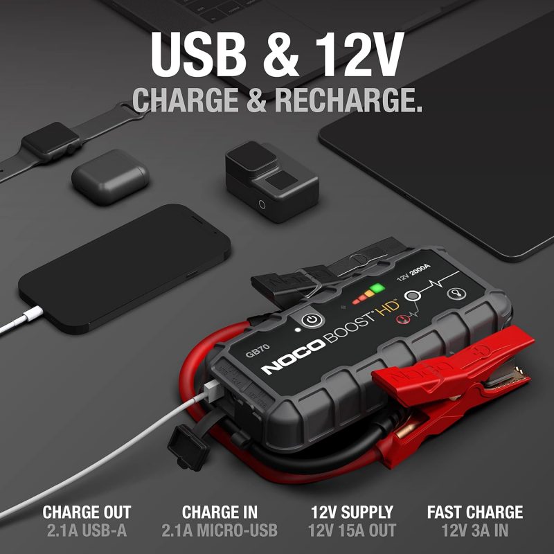 NOCO - Boost HD GB70 2000A UltraSafe Car Battery Jump Starter - Image 3