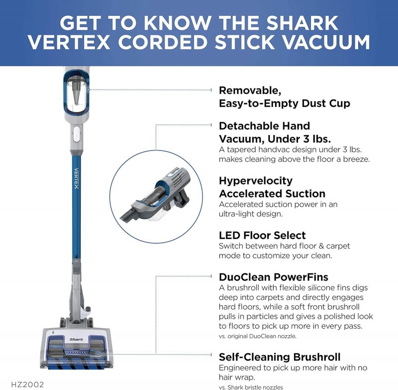 Shark Vertex Cordless Stick Vacuum with DuoClean PowerFins - Image 14