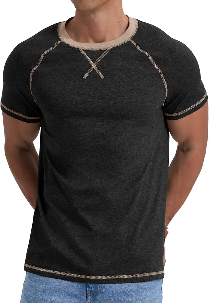 Electronbuy Mens Cotton T-Shirt Medium - Black