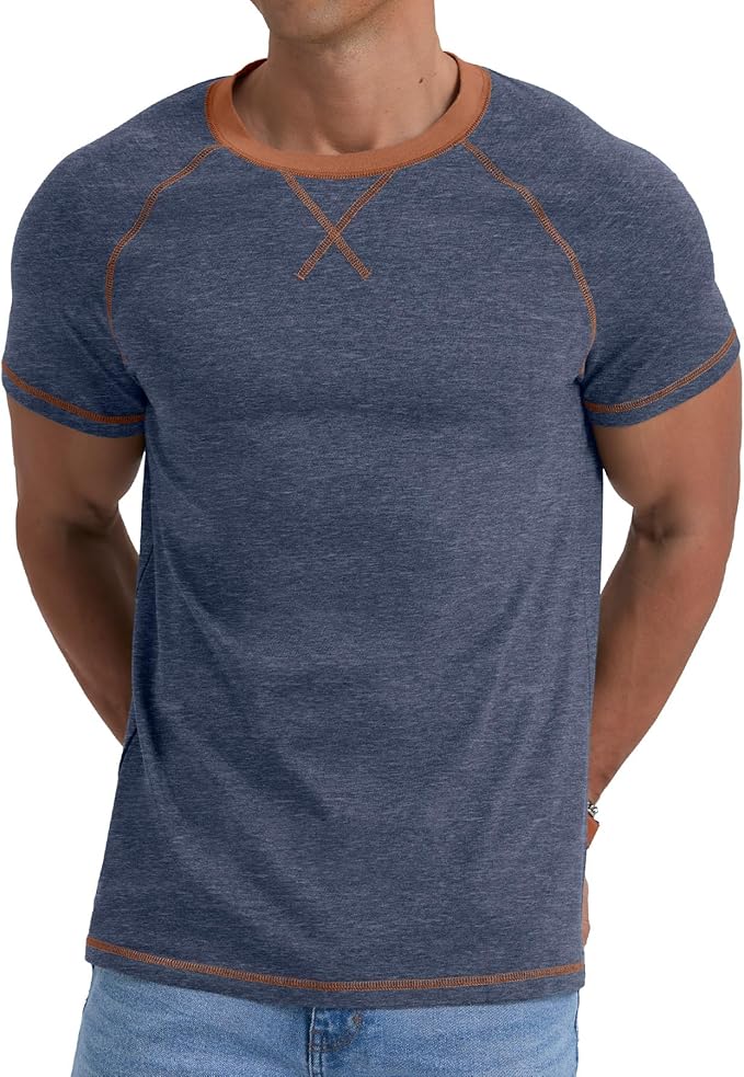 Electronbuy Mens Cotton T-Shirt Medium - Navy Blue